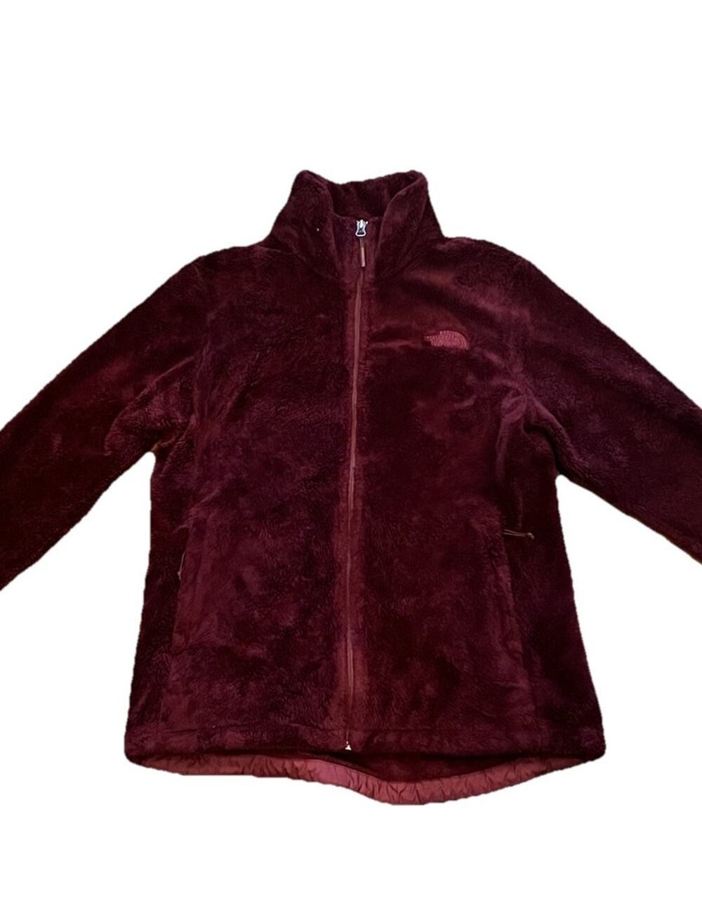 The North Face Osito Fleece Jacket Women’s Size Medium Full Zip Burgundy Sherpa